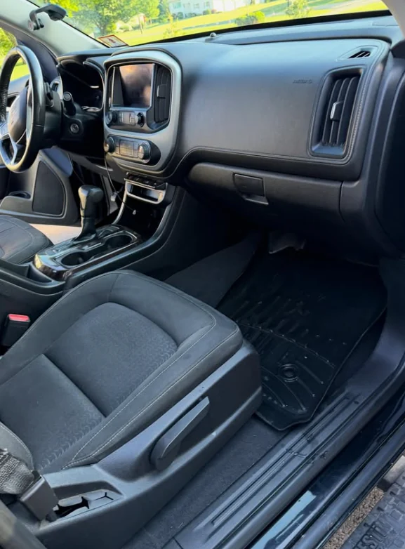The same truck interior after a full detail