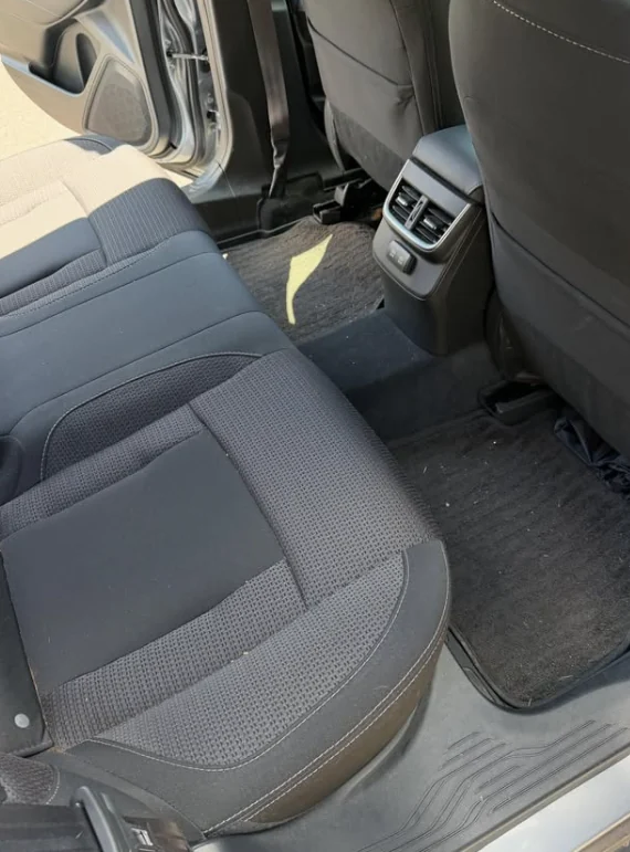 Cleaned rear seats in a Subaru